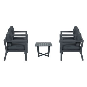 Garden Impressions loungeset San Luis donker grijs