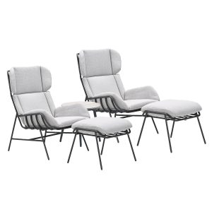 Garden Impressions Loungestoelen Fresno donker grijs Garden Impressions Loungestoelen Fresno donker grijs