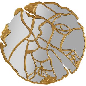Kare Design Spiegel Pieces Ø100cm goud Kare Design Spiegel Pieces Ø100cm goud
