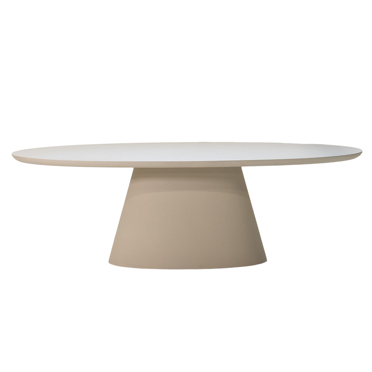 Giga Meubel Tuintafel Cleo - Ovaal 300cm - Beige Eco Composiet