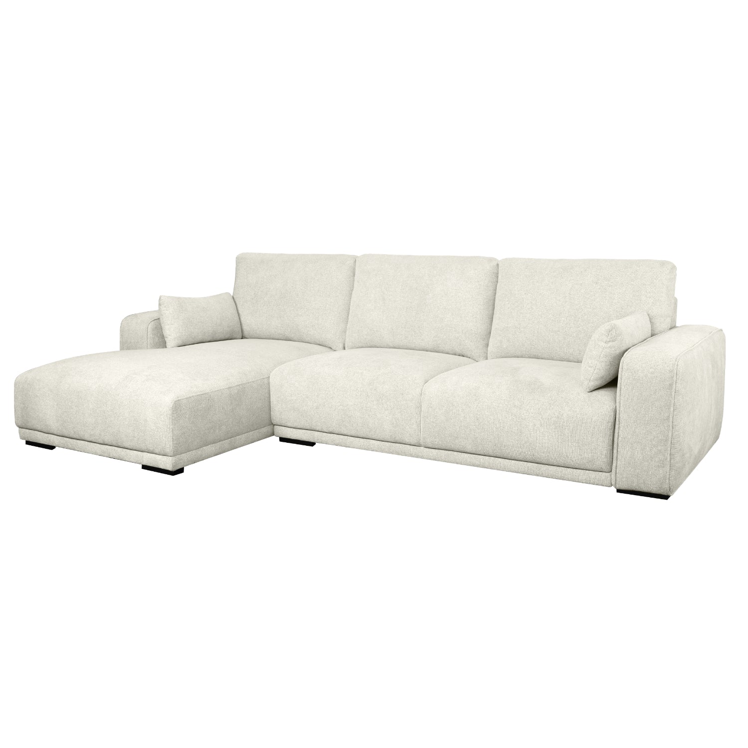 Furnhouse chaise longue bank links California - Crème wit - Stof - 105