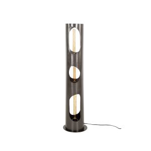 Giga Meubel Vloerlamp Organic – Zwart Metaal – 3-Lichts – 25x25x100cm
