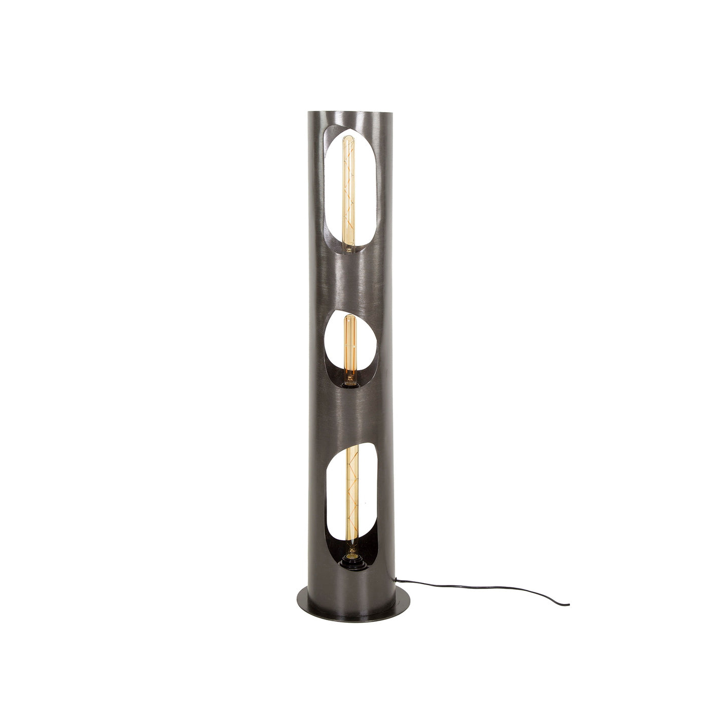 Giga Meubel Vloerlamp Organic - Zwart Metaal - 3-Lichts - 25x25x100cm