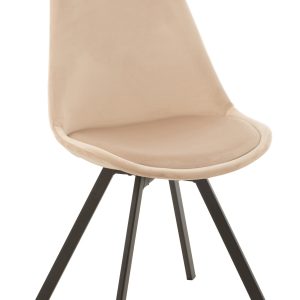 J-Line stoel Helene – metaal/textiel – beige