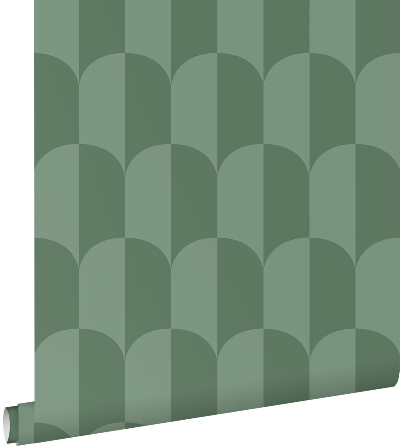 ESTAhome behang art deco bogen vergrijsd groen - 53 cm x 10.05 m - 139