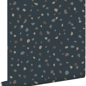 ESTAhome behang terrazzo donkerblauw – 50 x 900 cm – 139828 ESTAhome behang terrazzo donkerblauw – 50 x 900 cm – 139828