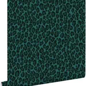 ESTAhome behang panterprint petrolblauw – 53 cm x 10.05 m – 139154 ESTAhome behang panterprint petrolblauw – 53 cm x 10.05 m – 139154