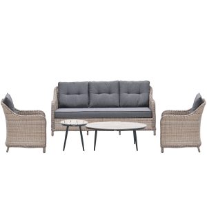 Garden Impressions loungeset – Nova – Lucas vintage willow – 5-delig Garden Impressions loungeset – Nova – Lucas vintage willow – 5-delig