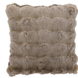 J-Line kussen Wave – polyester – taupe