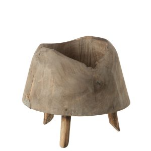 J-Line bloempot 3 Poten – hout – naturel – Ø 17 cm J-Line bloempot 3 Poten – hout – naturel – Ø 17 cm