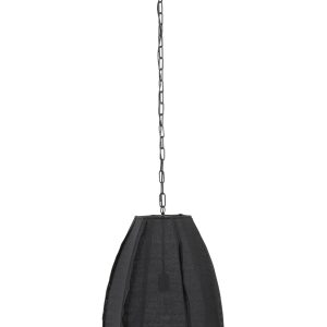 J-Line hanglamp Peer – linnen/ijzer – zwart – large J-Line hanglamp Peer – linnen/ijzer – zwart – large