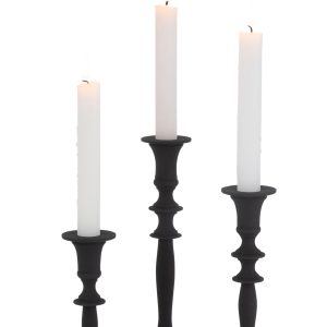J-Line kaarshouder Klassiek – aluminium – zwart – 3 stuks