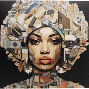 Kare Design Wandfoto vrouw Art Geo 120x120cm Kare Design Wandfoto vrouw Art Geo 120x120cm
