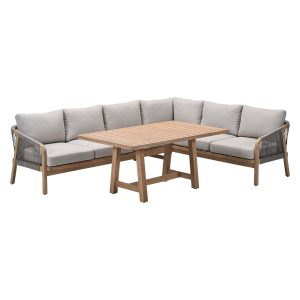 Garden Impressions lounge dining set Alora grey sand – 3-delig rechts Garden Impressions lounge dining set Alora grey sand – 3-delig rechts