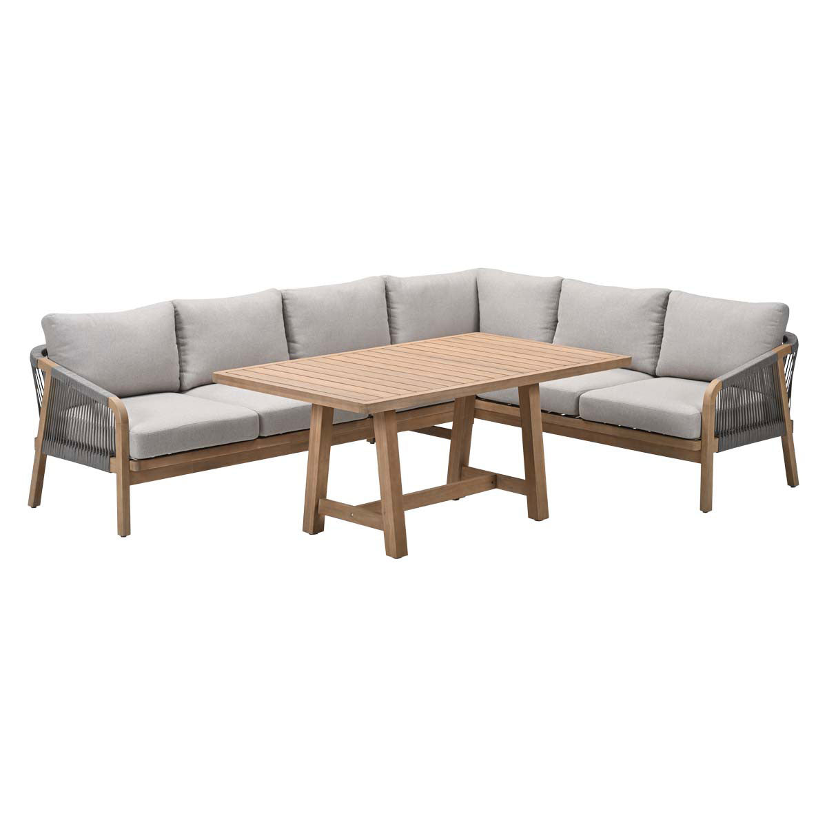 Garden Impressions lounge dining set Alora grey sand - 3-delig rechts