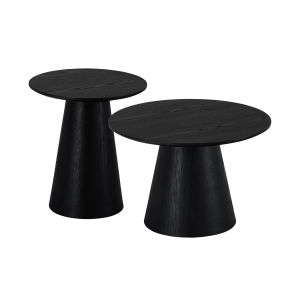 Furnhouse salontafel set Tango – Zwart – Ø 45/60 cm Furnhouse salontafel set Tango – Zwart – Ø 45/60 cm