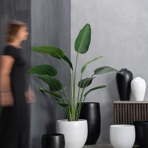J-Line bloempot Ying – keramiek – wit – extra large – Ø 41 cm