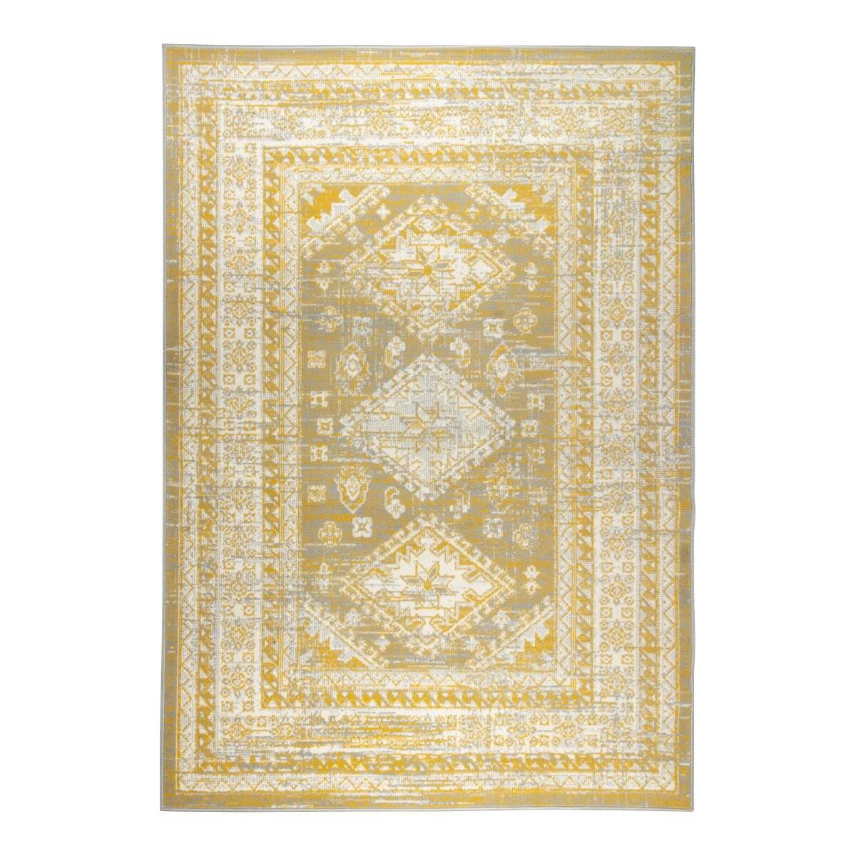Interieur05 vintagen vloerkleed Aila - geel - 160 x 230 cm