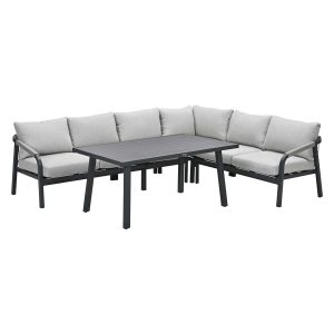 Garden Impressions lounge dining set Tarera donker grijs 5-delig Garden Impressions lounge dining set Tarera donker grijs 5-delig