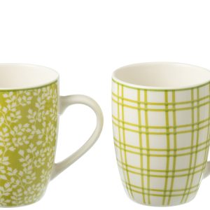 J-Line mok – keramiek – groen – doos van 2 J-Line mok – keramiek – groen – doos van 2