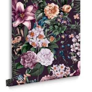 Graham & Brown Vliesbehang – Glasshouse Flora Amethyst – 10mx52cm Graham & Brown Vliesbehang – Glasshouse Flora Amethyst – 10mx52cm