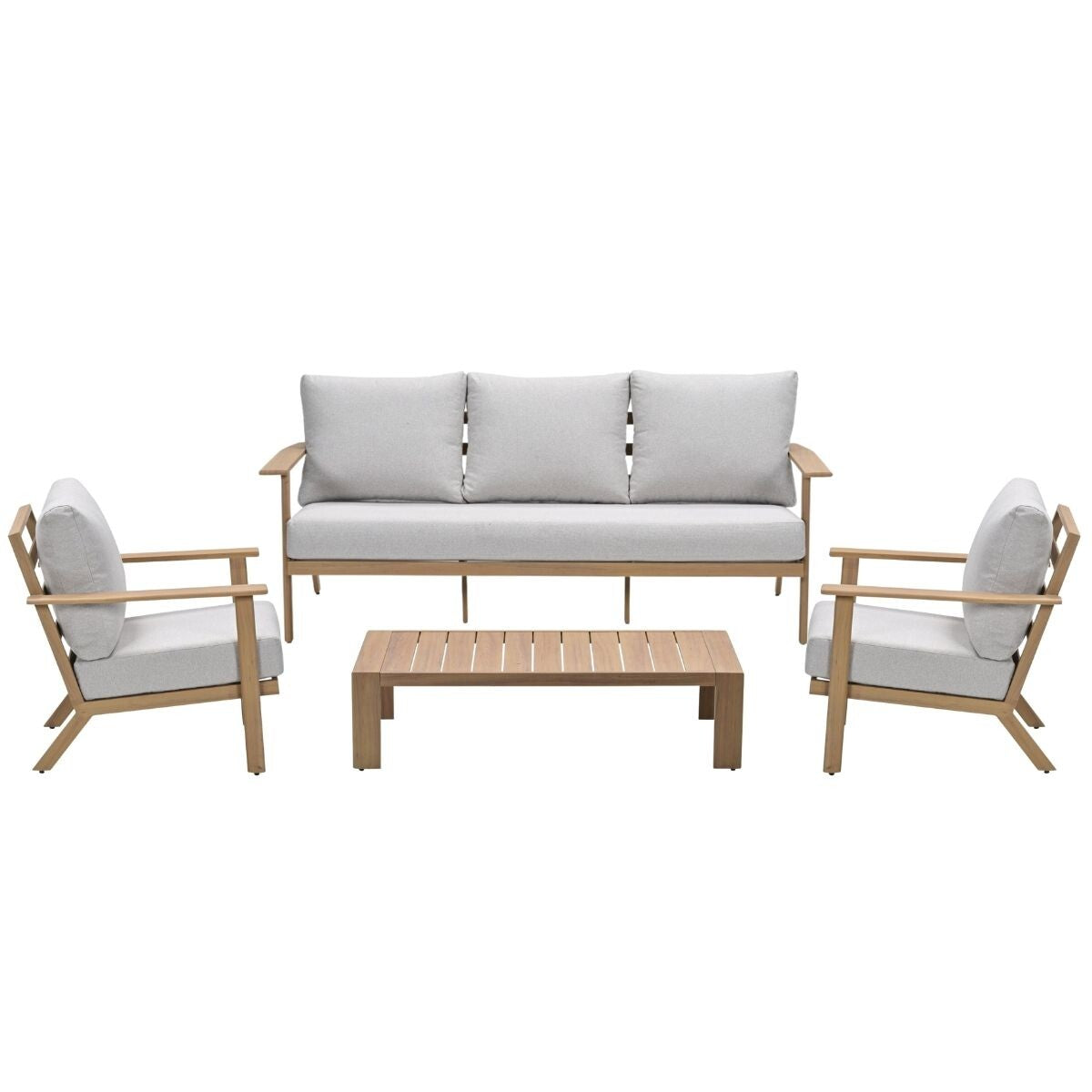 Garden Impressions Loungeset Ariane 4-delig - light teak look