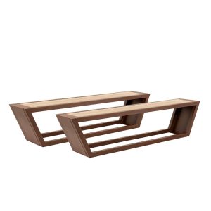 HOME DELUXE Stalen zitset KOBON Bruin – Made in Germany – 2 x zitbank HOME DELUXE Stalen zitset KOBON Bruin – Made in Germany – 2 x zitbank