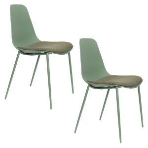 Housecraft Living Jeffrey Eetkamerstoelen Groen – Set van 4