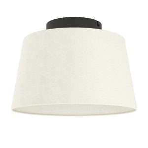 EGLO plafondlamp Febres – e27 – textiel – zwart/wit EGLO plafondlamp Febres – e27 – textiel – zwart/wit