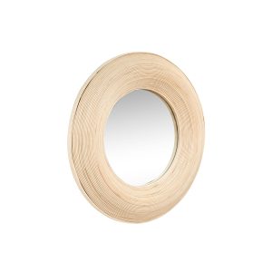 Hübsch spiegel Blush – bamboe/spiegelglas – ø60xh6cm