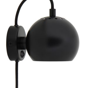 Frandsen wandlamp Ball – zwart – 16x12x10cm Frandsen wandlamp Ball – zwart – 16x12x10cm