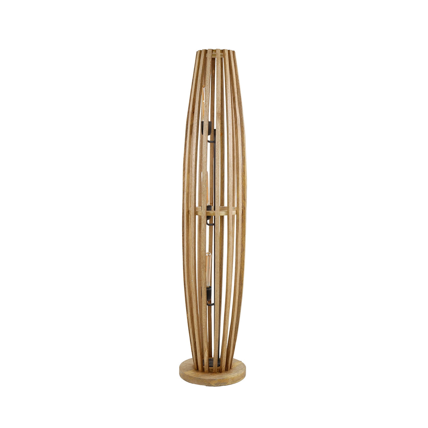Giga Meubel Vloerlamp Orbit L - Mangohout Naturel - 3-Lichts - 145x28x