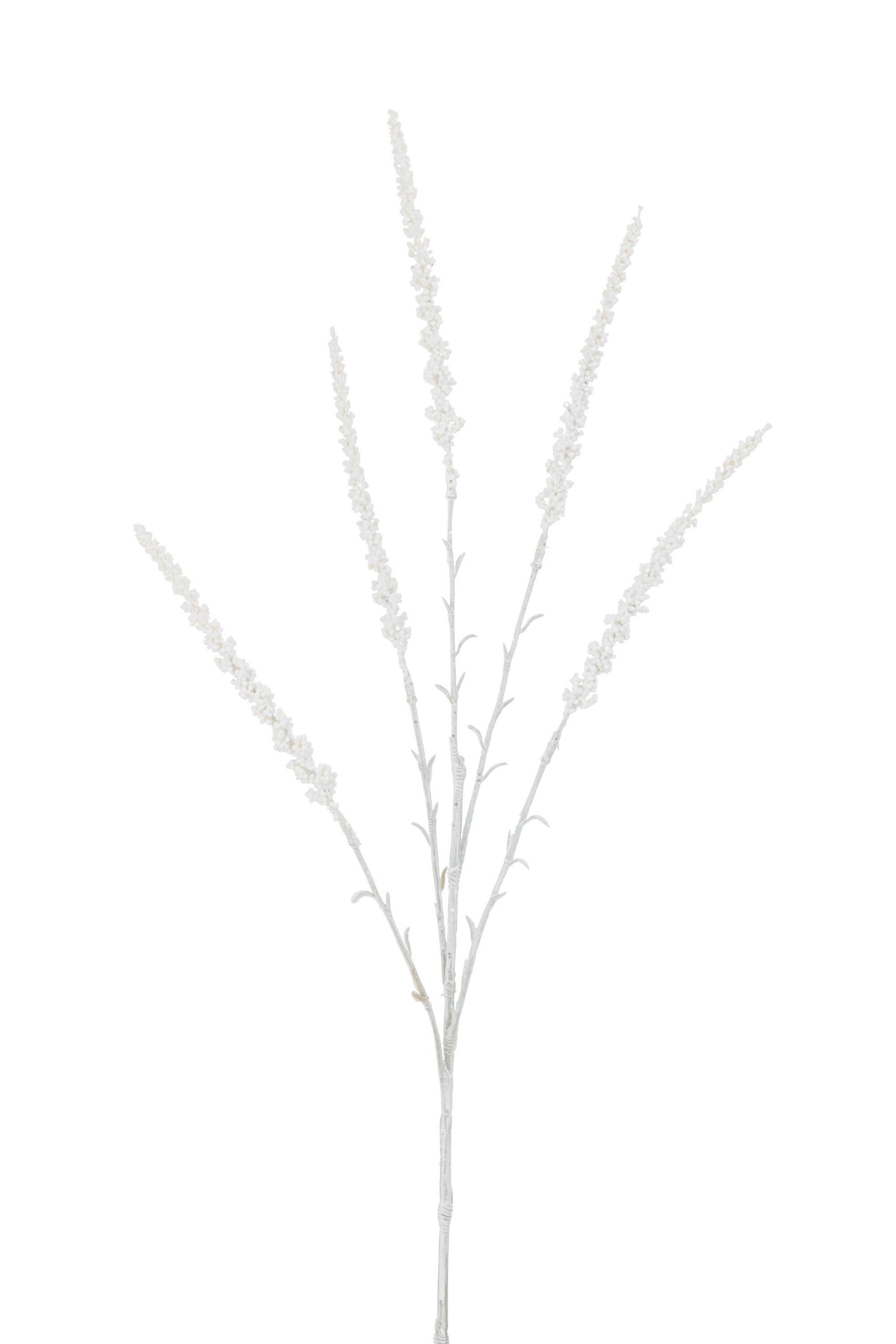 J-Line decoratie tak Astilbe 5 Delig - kunststof - wit - 24 stuks
