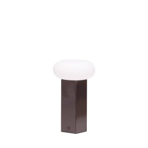 Hübsch draagbare lamp Low – glas/ijzer – 12x12xh20cm Hübsch draagbare lamp Low – glas/ijzer – 12x12xh20cm