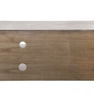 J-Line TV kast + 2 Manden – hout – grijs/naturel