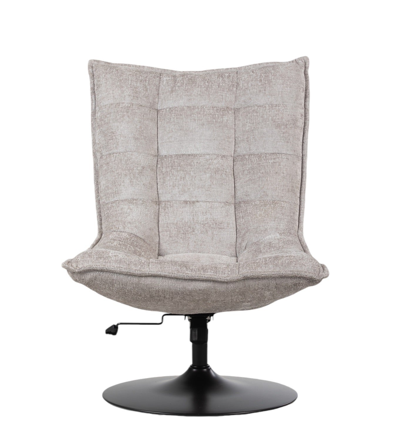 FurniLux Fauteuil Sam Licht Grijs van - Stof - Met en ronde voet - Ver