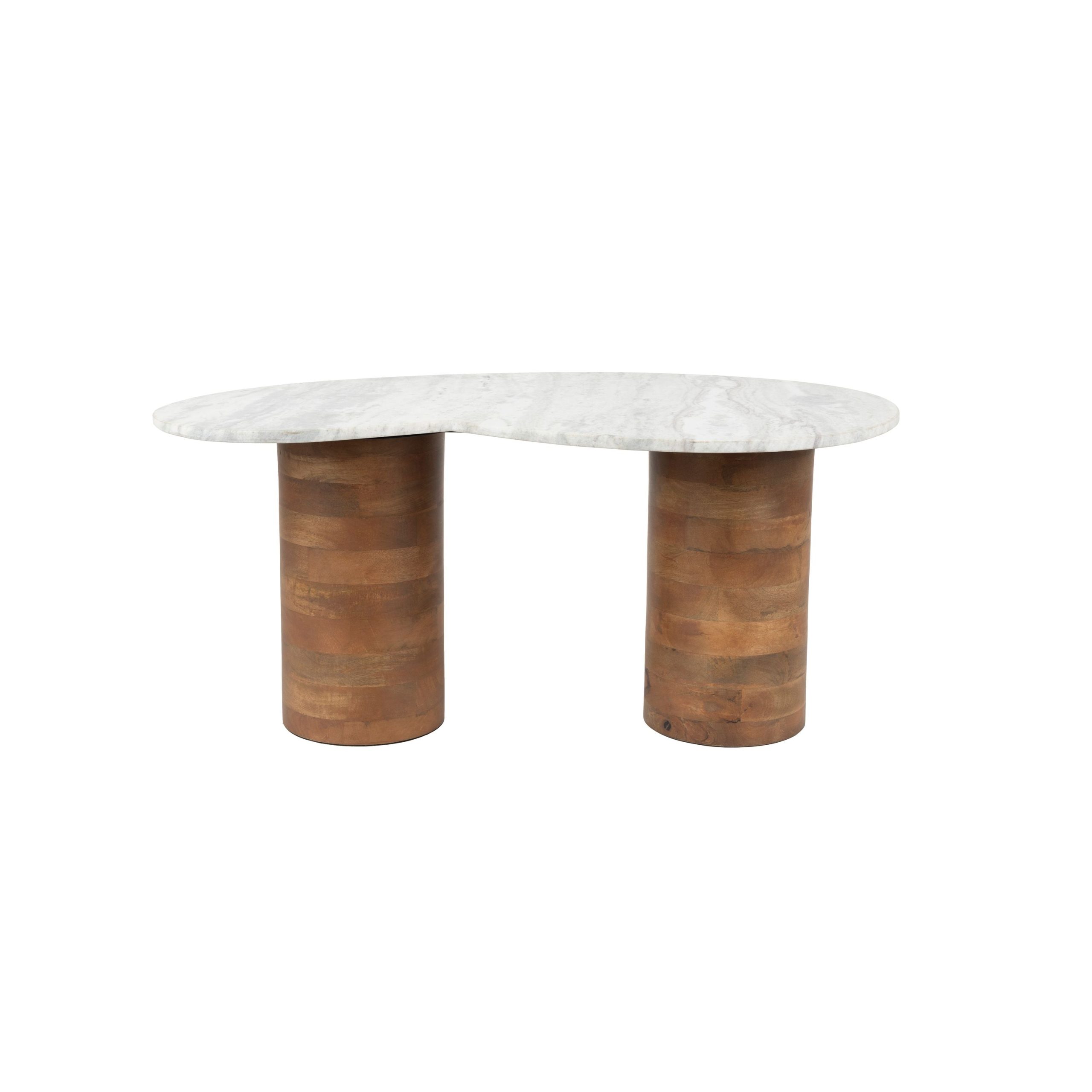 Housecraft Living Peli Salontafel 84x48 cm Marmer/ Hout - Beige