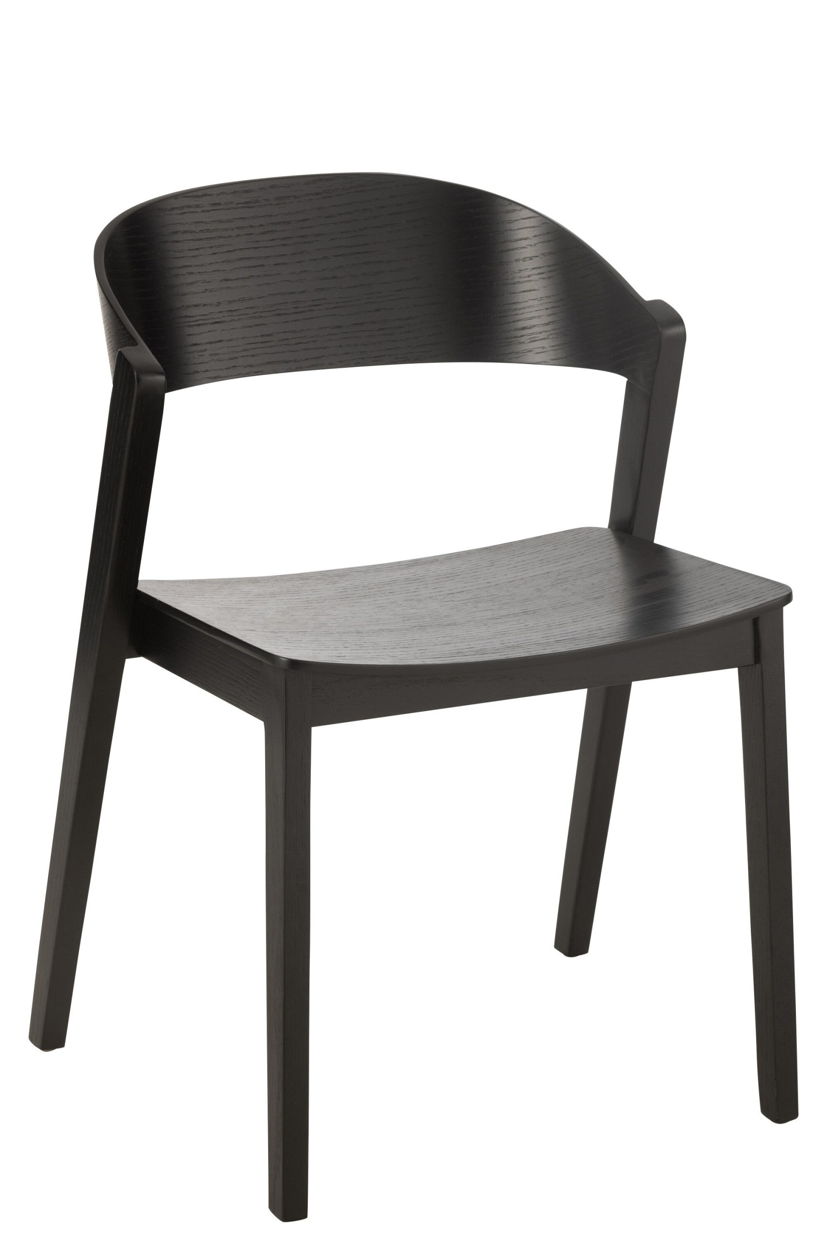 J-Line stoel Laga - eikhout/multiplex - zwart