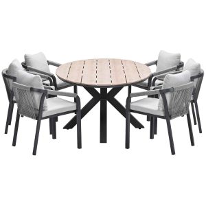 Garden Impressions tuinset Tarera – Tulli – taupe – 220×115 cm – 7-del