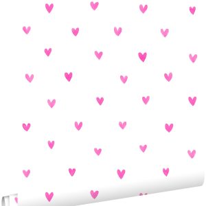 ESTAhome behang hartjes fuchsia roze – 53 cm x 10.05 m – 138866 ESTAhome behang hartjes fuchsia roze – 53 cm x 10.05 m – 138866