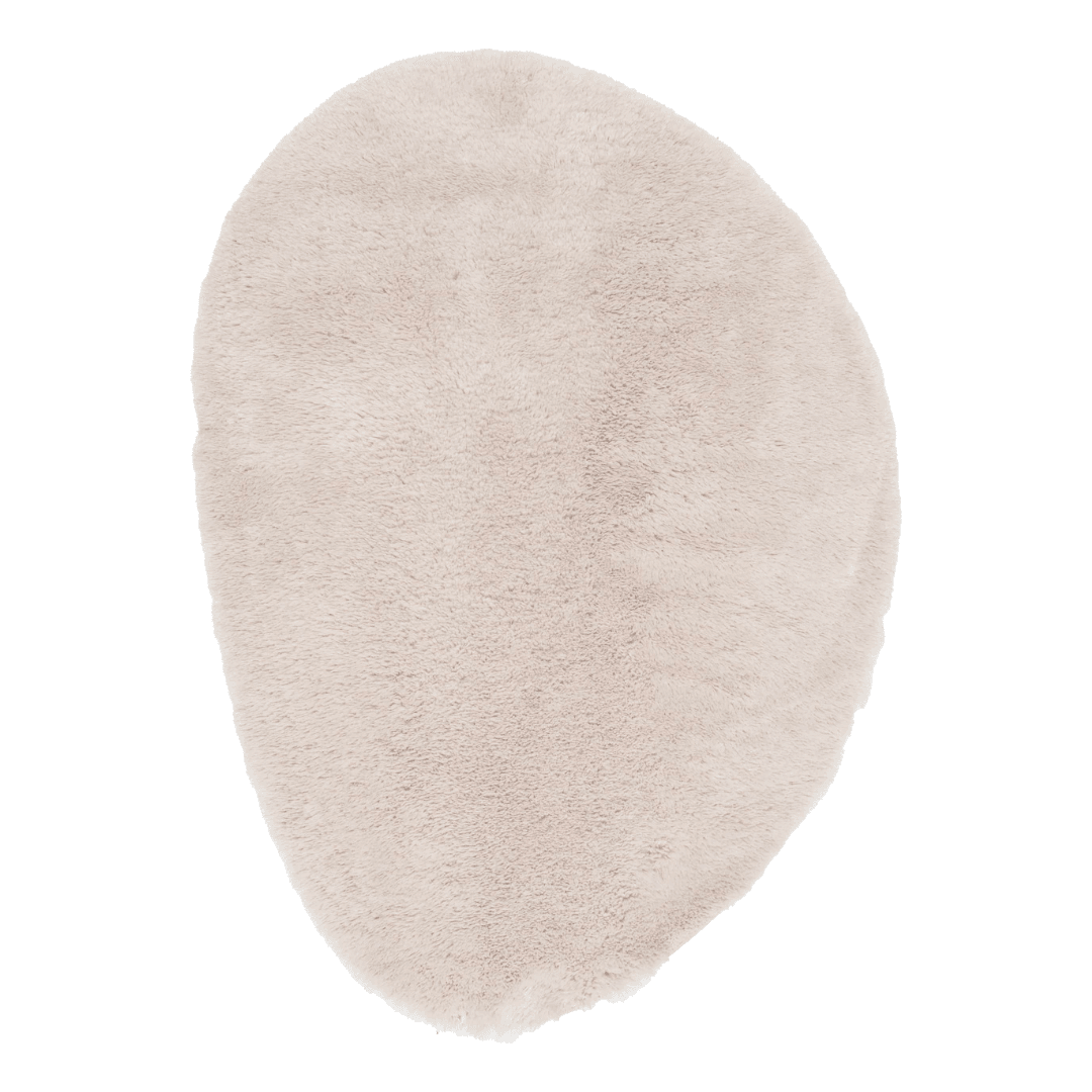 Interieur05 organisch vloerkleed Furr - beige - 140 x 80 cm