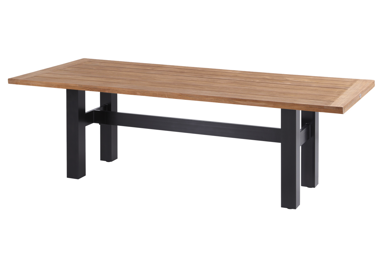 Hartman Tuintafel Sophie Yasmani - Naturel/Zwart Teakhout - 240x100x76