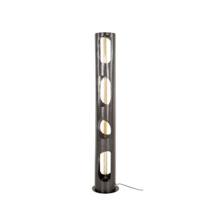 Giga Meubel Vloerlamp Organic – Zwart Metaal – 4-Lichts – 25x25x130cm
