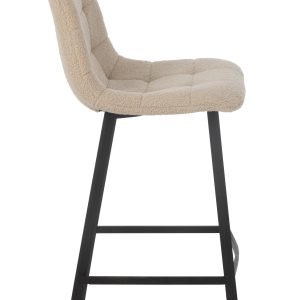J-Line barstoel Kent – metaal/polyester – wit