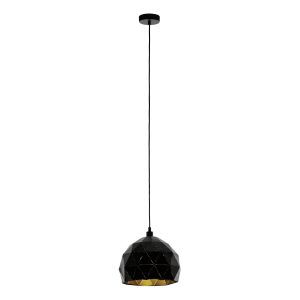 EGLO hanglamp Roccaforte – e27 – ø30 cm – zwart/goud EGLO hanglamp Roccaforte – e27 – ø30 cm – zwart/goud