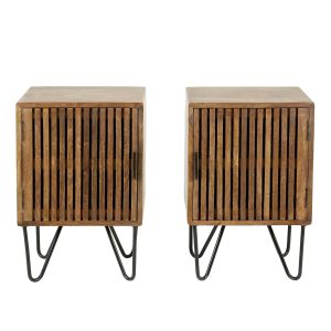 Giga Meubel Nachtkastje Tweak – Naturel Hout – Set van 2 – 40x30x60cm Giga Meubel Nachtkastje Tweak – Naturel Hout – Set van 2 – 40x30x60cm
