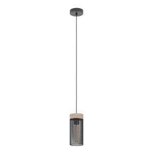 EGLO hanglamp Kilnsdale – e27 – ø 11 cm – hout – zwart/bruin EGLO hanglamp Kilnsdale – e27 – ø 11 cm – hout – zwart/bruin