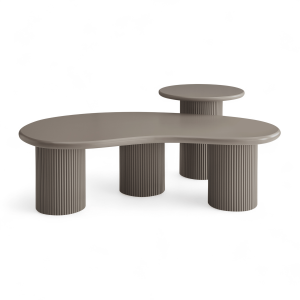 Furnhouse salontafel set Wave – Beige – Ø 50/130 cm Furnhouse salontafel set Wave – Beige – Ø 50/130 cm