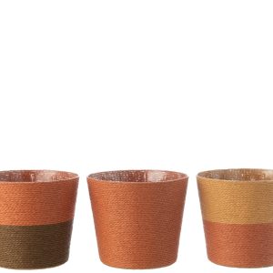 J-Line bloempot Touwtjes – papier – groen – large – 3 st. – Ø 17.5 cm J-Line bloempot Touwtjes – papier – groen – large – 3 st. – Ø 17.5 cm