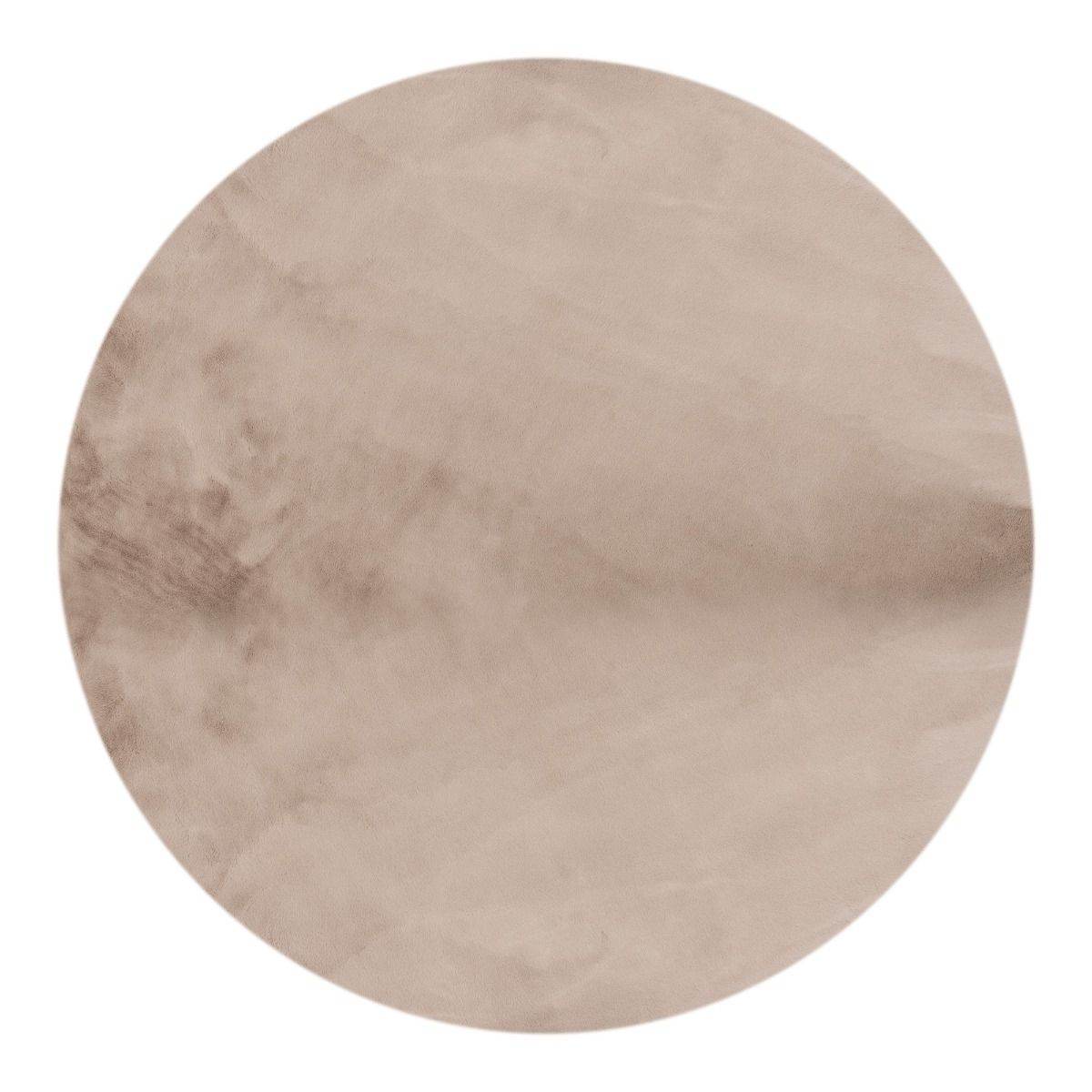 Interieur05 vloerkleed Lux -rond -zacht hoogpolig- beige / taupe - 200